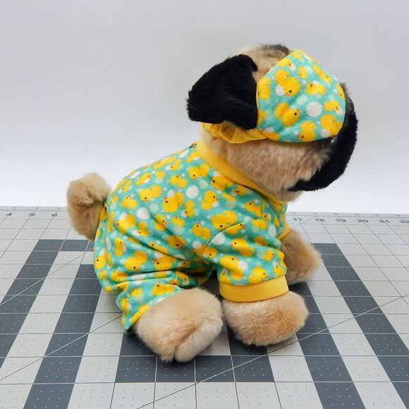 GUND Doug The Pug Plush Sleepytime Dog Plush w/Duck Pajamas Eye Mask Tag 2020 - Picture 3 of 10